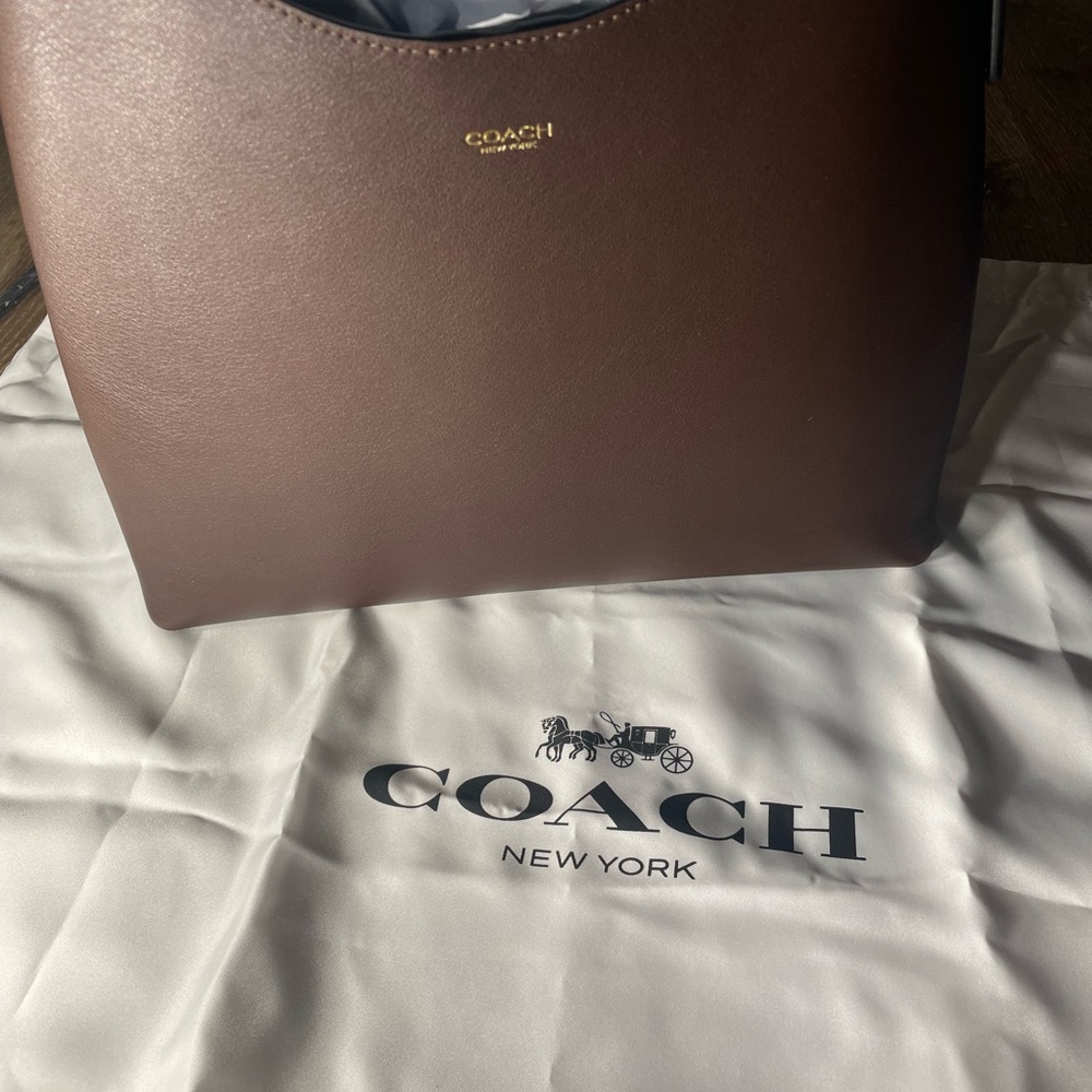 Coach Rich Brown Leather Tote - Picture 3 of 14
